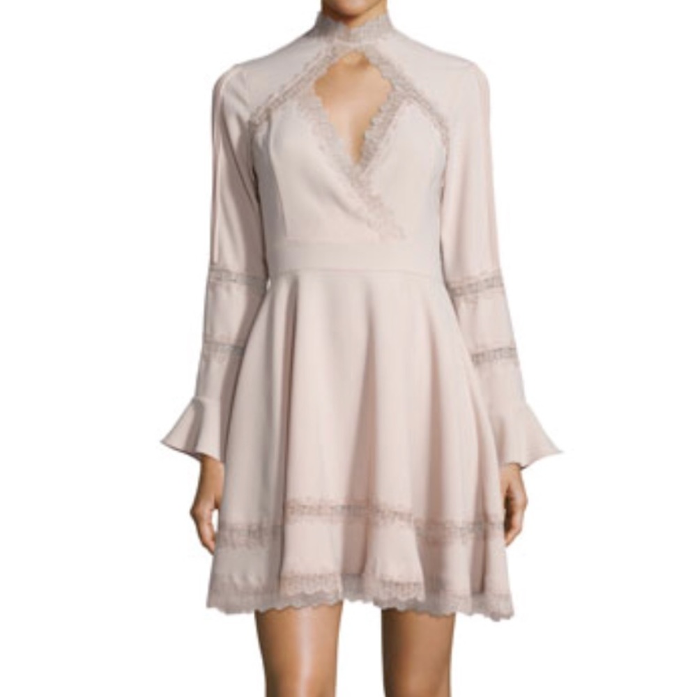 Crepe Lace Insert Dress